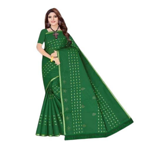 Big Magic Green Cotton Saree