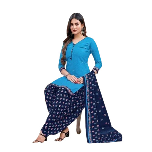 Blue Cotton Salwar Suit