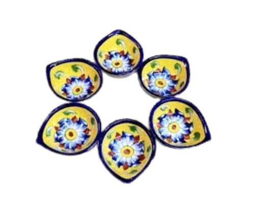 Diwali Diya - New Multicolor Printed Decorative Round And Oval Design | Polished Finish For Elegant Home Decoration