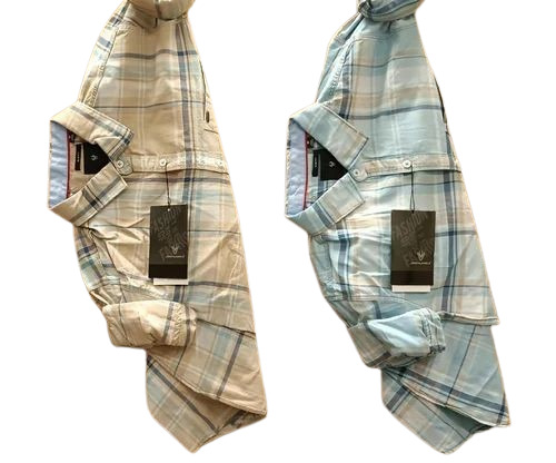 Mens Check Shirts - 100% Cotton, Slim Fit, Multicolor | Light Weight, Breathable, Full Sleeves, Classic Collar