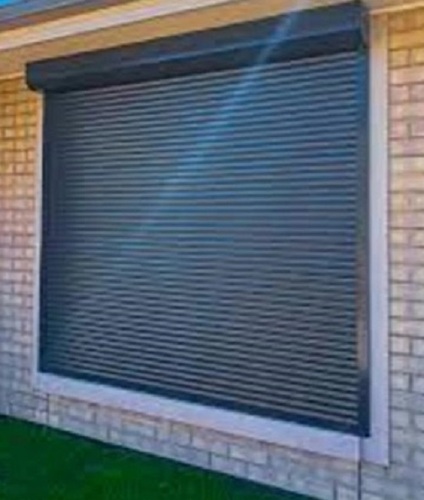 Security Rolling Shutter - Rust Resistant Metal, Vertical Automatic Opening, Low Maintenance, Easy to Clean, Plain Pattern, Various Colors Available