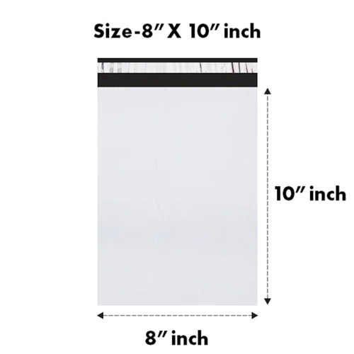 White Courier Bags - Laminated Material, 8x10 Inch, White | Secure For E-commerce Shipments, Confidential Documents, Banking & Cash Management Services