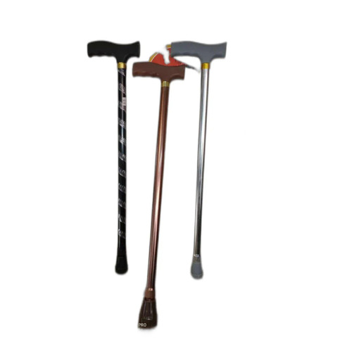 Aluminium Walking Stick - Adjustable L Type Handle, Powder Coated, Corrosion Resistant | Waterproof, Manual Use, New Condition