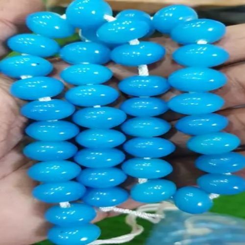 Blue Color Glass Beads - Shape: Round