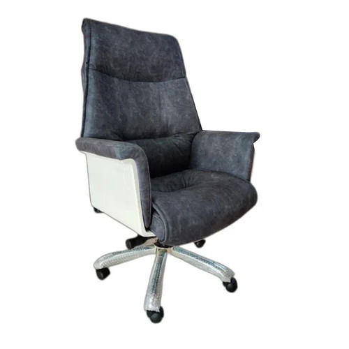 Dark Grey Leather Office Chair