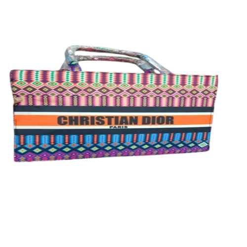 Premium Canvas Fashion Tote Bag - Optimum Quality, Multicolor Printed Design, Zipper Closure, Customizable Size | Attractive and Versatile Travel Bag
