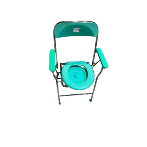 Green Folding Commode Chair