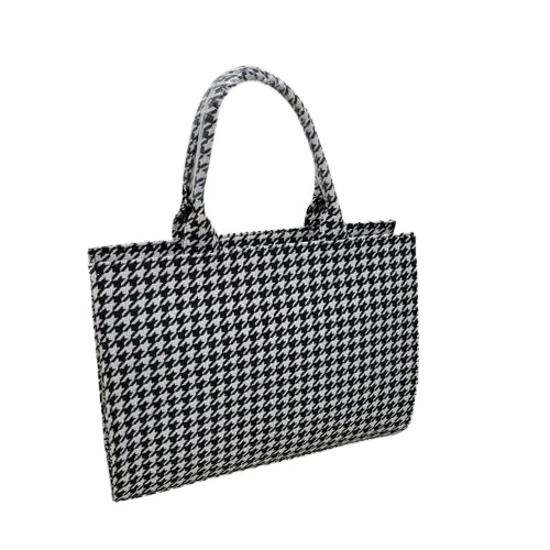 Ladies Designer Hand Bag - Premium Cotton, Black Printed Pattern | Optimum Quality for Casual Wear