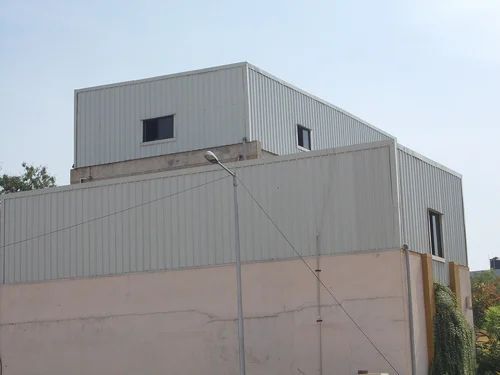 Prefabricated Shed - MS Modular Design with Custom Length & Size | Open Style Sliding with Aluminum Roof & Sliding Windows for Warehouse/Workshop Usage