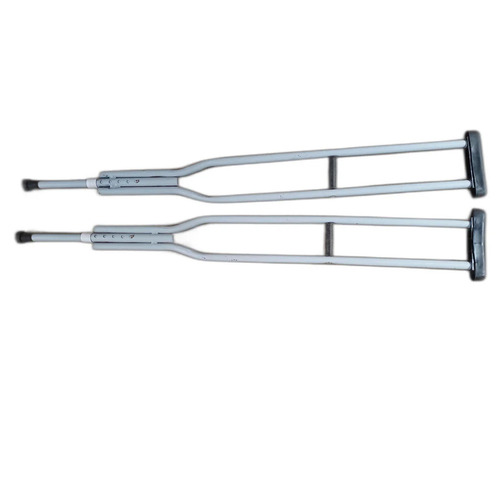 Underarm Crutches - Plastic Handle, Non-Adjustable Design | Waterproof, Corrosion Resistant, Ideal for Home and Hospital Use