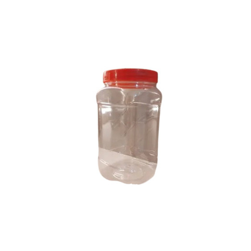 Durable Square PET Jar - 1000ml Capacity, Rigid Plastic Material, Transparent Color, Leak Free Design