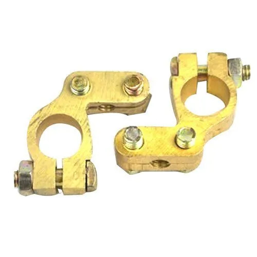 Battery Terminal - Brass Material, Size 20mm To 50mm, Golden Color, Nickel Plated | Capacity 1000 Pcs/min, Heavy Usage, Warranty Included