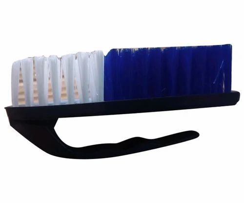 Cloth Cleaner Brush - Plastic Material, Lightweight Design, White and Blue Color | Soft Bristles, Ergonomic Handle, Durable Build, Gentle Scrubbing, Non-Slip Grip, Water Resistant