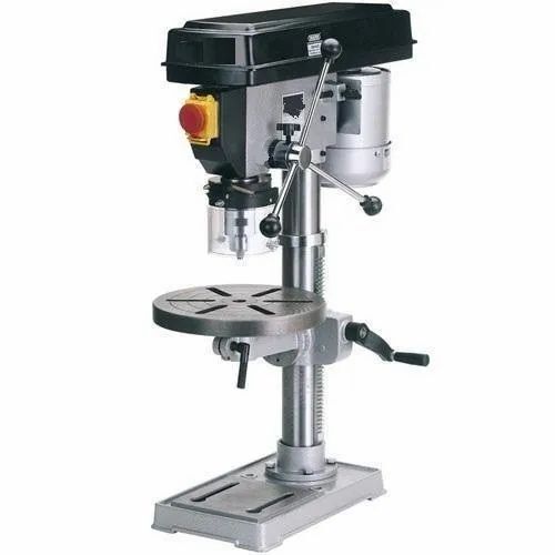 Electric Bench Drilling Machine - 220-380 Volt, Mild Steel, Silver | High Strength, High Resistance, Energy Efficient, Heavy-Duty, Easy to Operate, Easy to Install