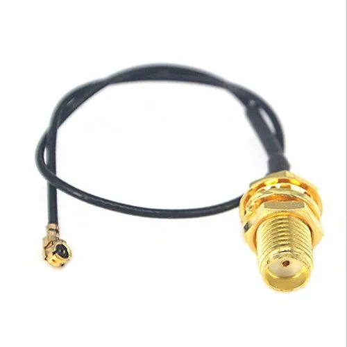 Female Connector Antenna Wifi Pigtail Cable - 30cm Durable Pvc, Black | Flexible Design, Excellent Signal Transfer, Versatile Compatibility With Ulf And Sma Female Connectors