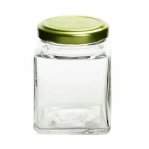 Honey Jar - Glass Material, Custom Size, Transparent | Lug and Screw Cap Type, Non-Microwave Safe, Premium Quality Grade, Good Condition