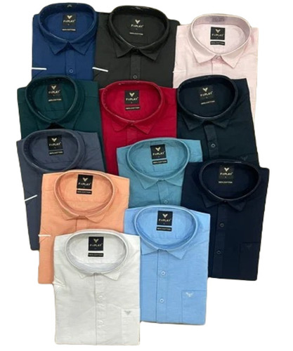 Men's Linen Shirt - Comfort Fit, Short Sleeves, Multicolor | Anti-Wrinkle, No Fade, Hand Washable