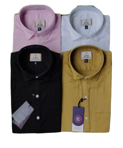 Men Plain Half Shirts - Cotton, Comfort Fit, Available in Multicolor Sizes L, M, S, XL | Anti-Wrinkle, No Fade, Comfortable for Summer