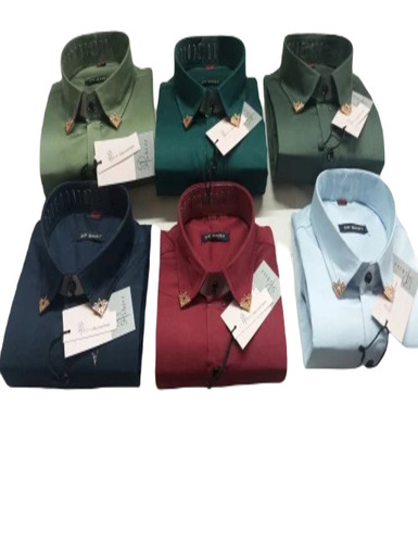 Men's Comfortable Cotton Formal Shirt - Size M, Multicolor, Full Sleeves | No Fade, Washable, Anti Wrinkle, Spread Collar, Plain Pattern