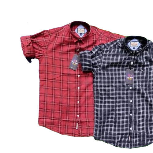 Men's Cotton Check Shirt - Comfort Fit, Full Sleeves, Multicolor with Anti-Wrinkle and No Fade Features