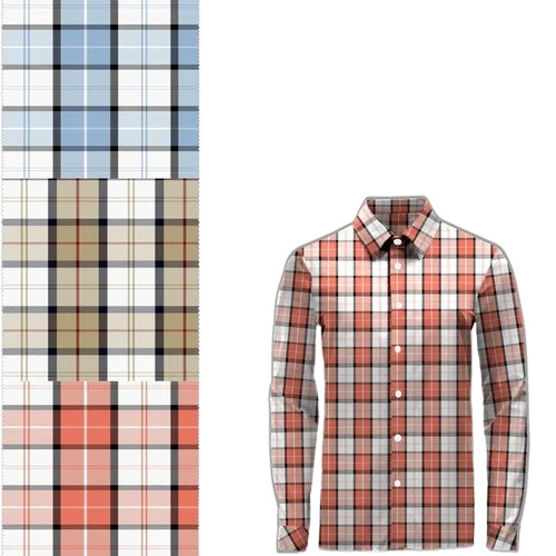 Mens Check Wool Shirt - Medium Size, Red Color | Comfortable Full Sleeves, Anti-wrinkle, No Fade, Winter Wear