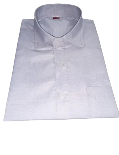Mens Formal Office Shirts - Cotton, Size M, Ivory White | Comfortable Fit, Anti-Wrinkle, No Fade, Washable, Full Sleeves, Spread Collar, Plain Pattern