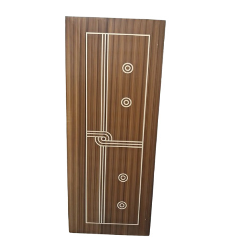 Sal Wood Modern Interior Door - 30 mm Thickness, Polished Finish | Brown Color, Ideal for Office and Residential Use