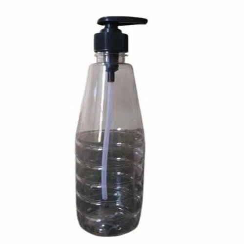 Premium Plastic Pump Bottle - 1 L Transparent | Optimal Quality, Spray Pump Cap, Round Shape