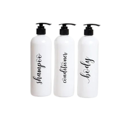 Plastic Shampoo Bottle - 25 Ml, Plain Design, Screw Cap | White Round Plastic Material