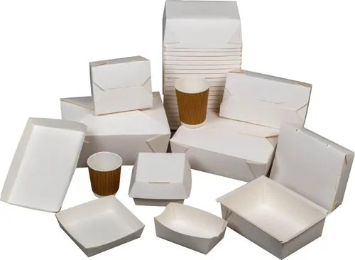 Sqaure Paper Container - Color: White