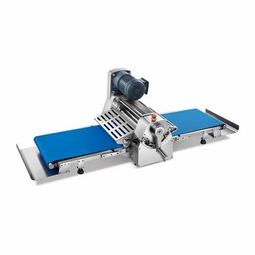 Premium Tabletop Dough Sheeter - Stainless Steel, 220V Electric | Optimal Quality for Bakery, Silver Finish, Ideal for Croissants