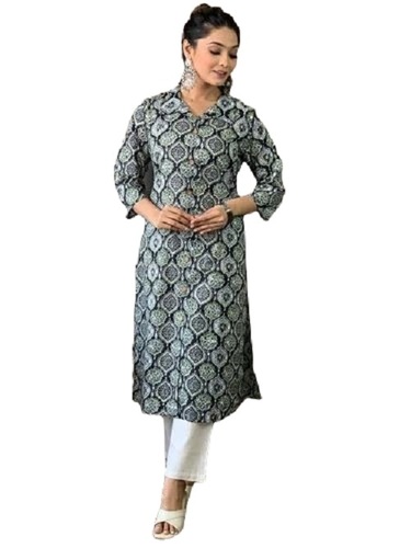 A Line Printed Cotton Kurti