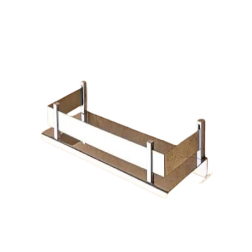 Bathroom Wall Shelf - Long Life Rust Resistant Polished Silver Finish | Glossy Rectangular Design for Home and Hotels