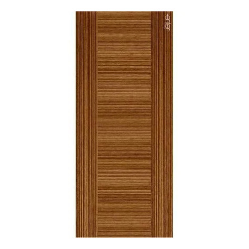 Omega Modern Rectangular Veneer Door - 30 mm Thickness, Finished Teak Wood | Customizable Colors: White, Ivory, Gray, Brown, Wood, Swing Open Style, Ideal for Home and Hotels