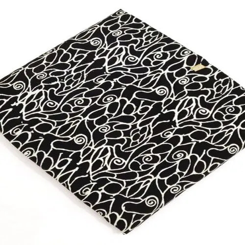 Digital Printed Cotton Fabric - 100-150 GSM, Black And White | Woven, Washable, Ideal For Garment Industry, Summer And Autumn Use