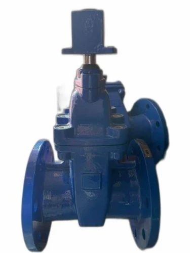 Industrial Gate Valve - High Strength, Durable Structure, Blue Color, Flange Type Connection | Ideal for Base Media Usage