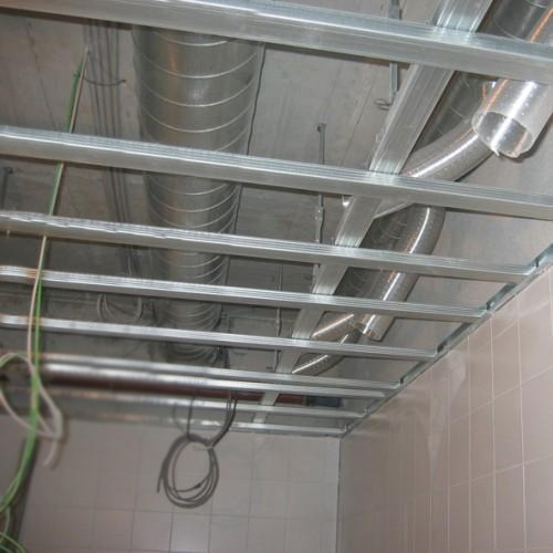 Gypsum Ceiling Channel - Stainless Steel, 8 mm Thickness x 8 ft Length | Concealed Grid Design, Silver Finish, Suitable for Gypsum Applications