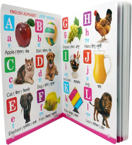 Kids Books - Cardboard A4 Size, Lightweight and Moisture-Resistant | Eco-Friendly, Easy to Carry for Home, School, or Library