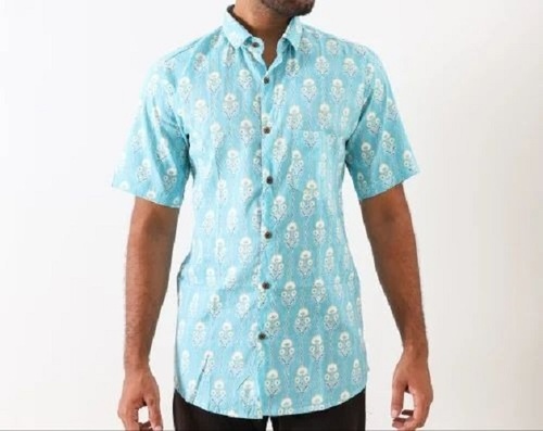 Men's Lightweight Floral Cotton Shirt - Available in All Chest Sizes | Durable, Machine Washable, Trendy Color Palette, Suitable for Casual and Semi-Formal Occasions