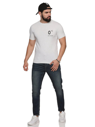 Men Round Neck T Shirt - Soft Cotton Fabric Relaxed Fit for Movement | Breathable Comfort Versatile Casual Wear Multiple Colors Available