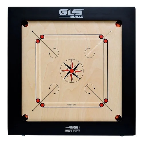 Natural Wooden Carrom Board - 37x37 Inches | Designed for 4 Players, Ideal for Residence
