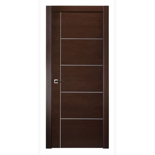 Teak Wood Lamination Flush Door - Height: 7-10 Feet Rectangular Shape Color Options: White Ivory Gray Brown Wood | Modern Design Swing Open Style 30mm Thickness