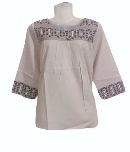 Women Cotton Tops - Comfortable and Breathable Materials, All Sizes Available, Multiple Colors and Trendy Prints for Casual/Formal Layering