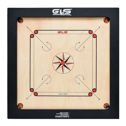 Wooden Carrom Board - Standard Size 35x35 Inches | Designed for Adults, Indoor Use, No Power Supply Required, Four Players