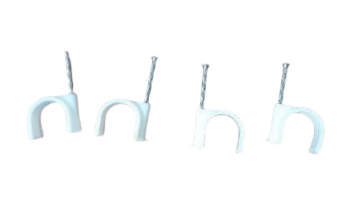 HDPE Cable Clip - 20mm Size | White Color, 100 Pieces per Packet, Ideal for Indoor Wiring and Wire Management