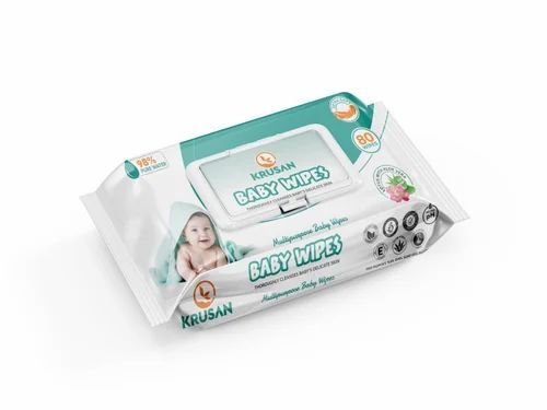 Baby Wet Tissue - Cotton , 80 Extra Soft Wipes , Alcohol Free , Good Quality