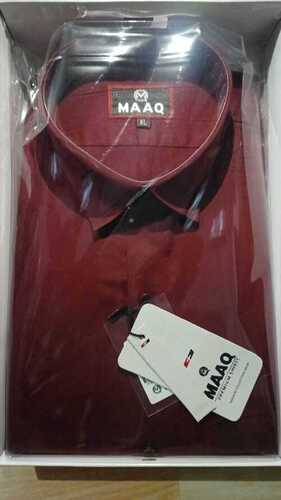 Cotton Shirts - Regular Fit, Size L-XXL | Red Woven Fancy Design, Anti-Wrinkle, Breathable, Hand Wash & Dry Clean