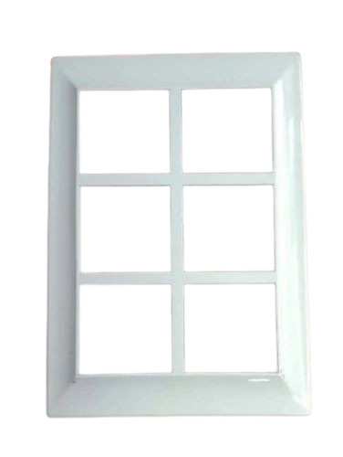 Electrical Plastic Moulded Plate - Polycarbonate Material, 12 Module Size, Glossy Finish, All Purpose White