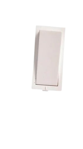 Modular Switches - Polycarbonate Material, 1 Way Circuit, White Color, 10A Current Rating | 220V Voltage, Durable Design