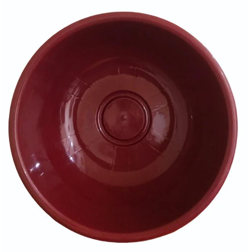 Plain Maroon Plastic Tub